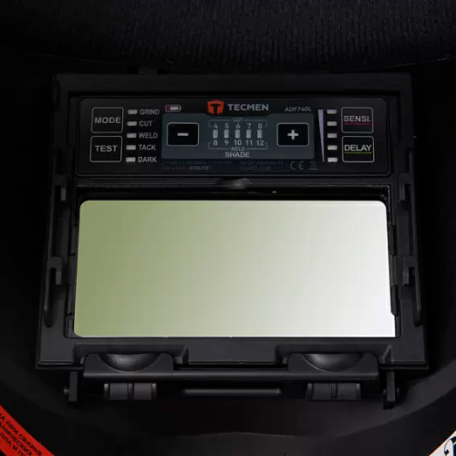 Сварочная маска с автоматическим светофильтром (АСФ) Хамелеон Tecmen ADF 740L Cерая